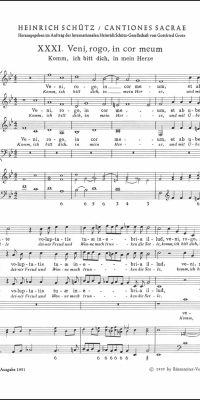 Veni rogo, in cor meum - Komm, ich bitt dich, in mein Herze