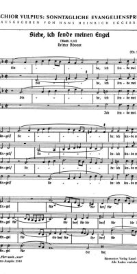 Vulpius: Siehe, ich sende meinen Engel fuer dir her (SATB)