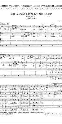Vulpius: Und alsbald war da bei dem Engel  (SATB)