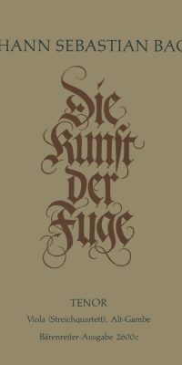 Die Kunst der Fuge. Ausgabe nach der Handschrift und dem Erstdruck mit Choral "Vor deinen Thron tret ich hiermit" fuer Streichinstrumente - The Art of