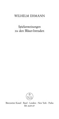 Bläser-Intraden zum Wochenlied (1951/1955)