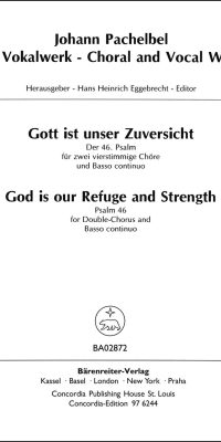 Pachelbel: Gott ist unser Zuversicht