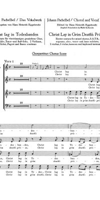 Pachelbel: Christ lag in Todesbanden (SATB)