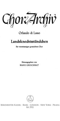 Landsknechtsständchen - Matona mia cara - Mädele, heer mik singen