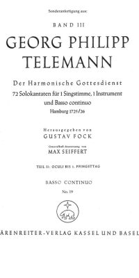 Der Harmonische Gottesdienst, Teil II:  Oculi bis 1. Pfingsttag