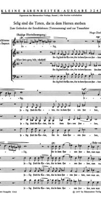 Selig sind die Toten (1932/33)