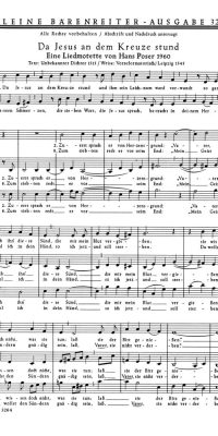 Da Jesus an dem Kreuze stund (Liedmotette) (1960) - O Welt, sieh hier dein Leben (Liedsatz) (1961)