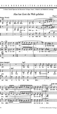 Also hat Gott die Welt geliebet (1932/33)