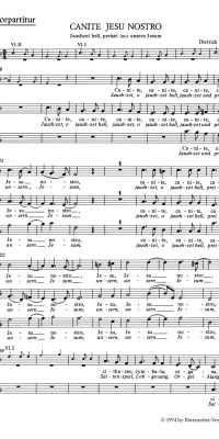 Canite Jesu nostro - Jauchzet hell, preiset laut unsern Jesum