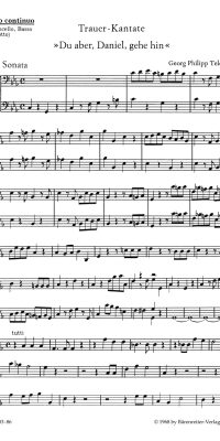Telemann: Du aber,  Daniel, gehe hin. Trauerkantate