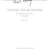 Ernst Krenek: Lamentatio Jeremiae Prophetae(Klagelieder des Jeremias für 4-9stimmigen Chor lateinisch)