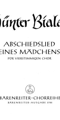 Abschiedslied eines Mädchens (1939/40)