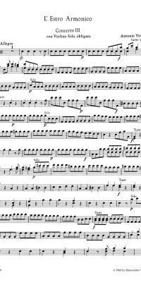 Vivaldi: Concerto for Violin, Strings and Basso continuo L'Estro Armonico No. 3 (RV 310)