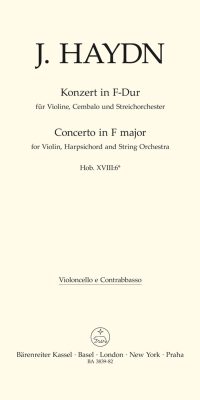 Jospeh Haydn: Concerto for Violin Cembalo and Strings Orchestra F major Hob XVIII:6