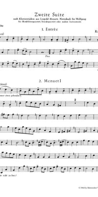 Zweite Suite nach Tänzen aus Leopold Mozarts Notenbuch fuer Wolfgang