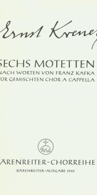 Sechs Motetten nach Worten von Franz Kafka (1959)