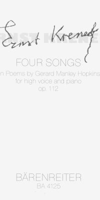 Four Songs nach Gedichten von Gerard Manley Hopkins (1946/47) (englisch)