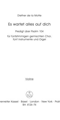 Es wartet alles auf dich. Predigt über Psalm 104 (1968)