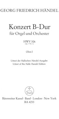 Handel: Organ Concerto (Harpsichord Concerto) No. 7 HWV 306