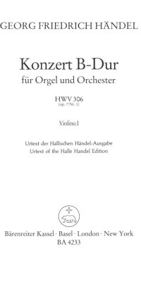 Handel: Organ Concerto (Harpsichord Concerto) No. 7 HWV 306