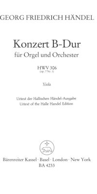 Handel: Organ Concerto (Harpsichord Concerto) No. 7 HWV 306