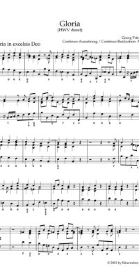 Handel: Gloria HWV deest (Orgel)