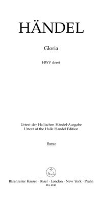 Handel: Gloria HWV deest (Basso-Continuo)