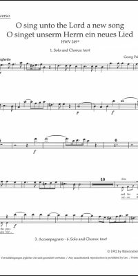 Handel: O sing unto the Lord a new song HWV 249a