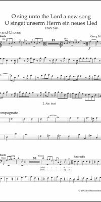 Handel: O sing unto the Lord a new song HWV 249a