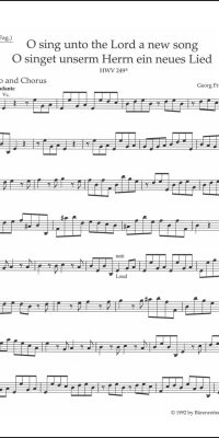 Handel: O sing unto the Lord a new song HWV 249a