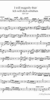 Handel: I will magnify thee HWV 250b