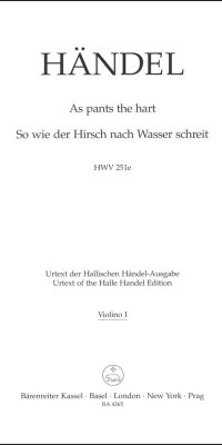 Handel: As pants the hart HWV 251e (Orgel)