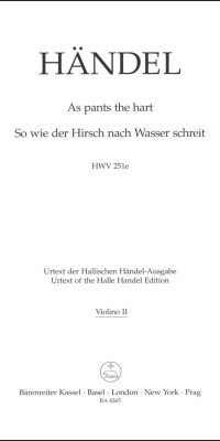 Handel: As pants the hart HWV 251e (Viool)