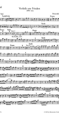 Verleih uns Frieden gnädiglich - Gib unsern fuersten. Symphoniae sacrae II/14 und 15