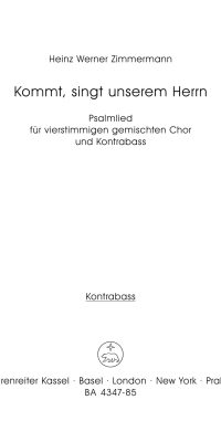 Kommt, singt unserm Herrn (1960/1964)