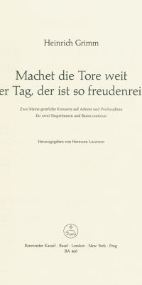 Machet die Tore weit - Der Tag, der ist so freudenreich