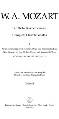 Mozart: Sämtliche Kirchensonaten. Heft 1 (Viool 2)