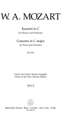 Mozart: Konzert für Klavier und Orchester Nr. 25 C-Dur KV 503