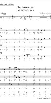 Mozart: Tantum ergo KV 197 (Anh. 186e)