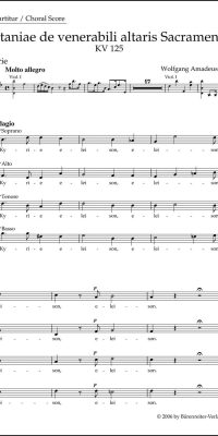 Mozart: Litaniae de venerabili altaris Sacramento KV 125