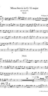 Mozart: Missa brevis G major KV 49 (47d)
