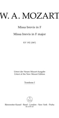 Mozart: Missa brevis in F major KV 192 (Set Orkest)