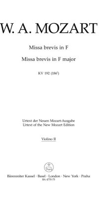 Mozart: Missa brevis in F major KV 192 (Viool 2)