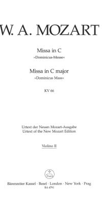Mozart: Missa in C major K. 66 Dominicus Mass