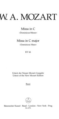 Mozart: Missa in C major K. 66 Dominicus Mass
