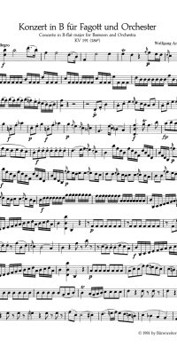 Mozart: Konzert für Fagott und Orchester B-Dur KV 191 (186e)