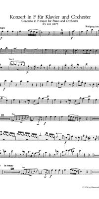 Mozart: Konzert für Klavier und Orchester Nr. 11 F-Dur KV 413 (387a)