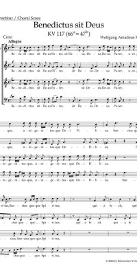 Mozart: Benedictus sit Deus K. 117 (66a=47b)