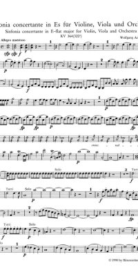 Mozart: Sinfonia concertante for Violin, Viola and Orchestra in E-flat major K. 364 (320d)