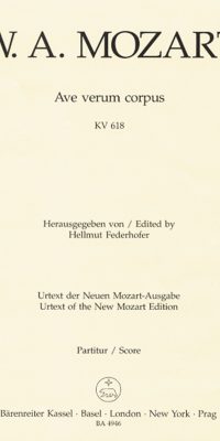 Mozart: Ave Verum Corpus K. 618 (Partituur)
